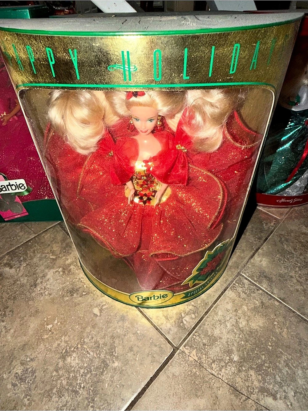 Barbie 1993 Holiday Barbie Special Edition Red Doll NIB